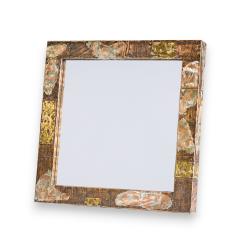 Paul Evans Paul Evans Mid Century Patchwork Copper Brass and Pewter Mirror - 4433518