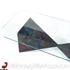 Paul Evans Paul Evans Mid Century Sculpted Steel and Polychrome Bowtie Coffee Table - 3693332