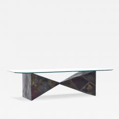 Paul Evans Paul Evans Mid Century Sculpted Steel and Polychrome Bowtie Coffee Table - 3742790