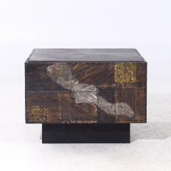 Paul Evans Paul Evans Mid Century Welded and Patinaed Steel Patchwork Side Table - 4035098