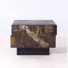 Paul Evans Paul Evans Mid Century Welded and Patinaed Steel Patchwork Side Table - 4035102