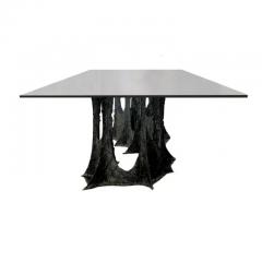 Paul Evans Paul Evans PE 102 Sculpted Bronze Dining Table 1973 Signed  - 3488425
