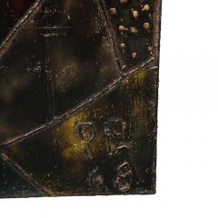 Paul Evans Paul Evans PE 20 Cube Side Tables Inset Slate Oxidized Steel Bronze Signed - 2948482