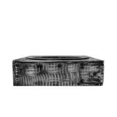 Paul Evans Paul Evans Patchwork Lighter and Ashtray in Etched Aluminum 1970 - 3392576