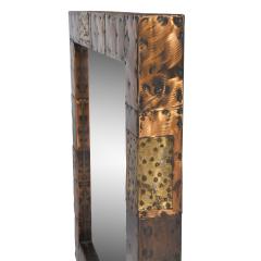 Paul Evans Paul Evans Patchwork Mirror in Copper Brass and Pewter 1970s - 1967241