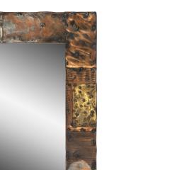 Paul Evans Paul Evans Patchwork Mirror in Copper Brass and Pewter 1970s - 1967243