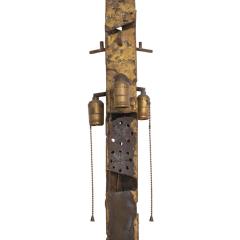 Paul Evans Paul Evans Rare Floor Lamp in Welded Steel and Gold Leaf 1965 - 3945038