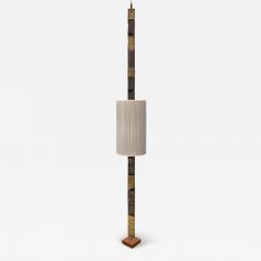 Paul Evans Paul Evans Rare Floor Lamp in Welded Steel and Gold Leaf 1965 - 3945745