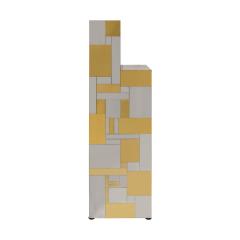 Paul Evans Paul Evans Rare Sculpture Pedestal in Polished Brass and Chrome 1970s Signed  - 4154736