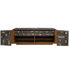 Paul Evans Paul Evans Rare and Important Sculpted Bronze Cabinet with Steel Elements 1969 - 4100438