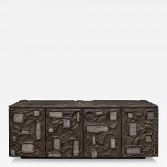 Paul Evans Paul Evans Rare and Important Sculpted Bronze Cabinet with Steel Elements 1969 - 4101448