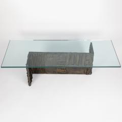 Paul Evans Paul Evans Rectangular Coffee Table in Sculptured Bronze 1970 Signed  - 1950297