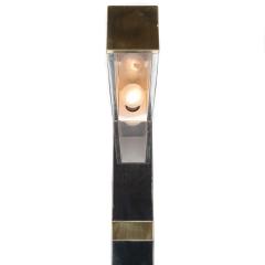 Paul Evans Paul Evans Sculptural Floor Lamp in Tessellated Chrome and Brass 1970s - 2533855