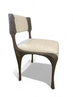 Paul Evans Paul Evans Set of Twelve Brutalist Sculpted Bronze Dining Chairs USA 1970 - 4175178