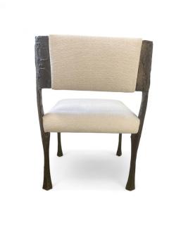 Paul Evans Paul Evans Set of Twelve Brutalist Sculpted Bronze Dining Chairs USA 1970 - 4175180