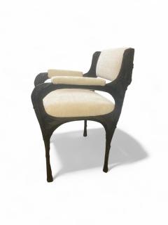 Paul Evans Paul Evans Set of Twelve Brutalist Sculpted Bronze Dining Chairs USA 1970 - 4175186