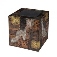 Paul Evans Paul Evans Side Table Copper Bronze Pewter Patchwork Slate - 3919868