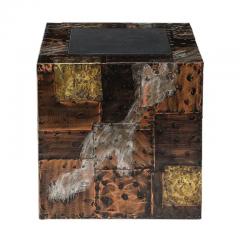 Paul Evans Paul Evans Side Table Copper Bronze Pewter Patchwork Slate - 3919869