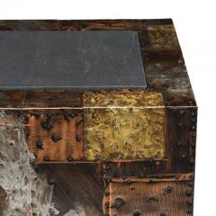 Paul Evans Paul Evans Side Table Copper Bronze Pewter Patchwork Slate - 3919880