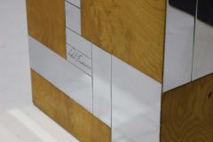 Paul Evans Paul Evans Signed Side Table in Burl Wood and Chrome - 2083280