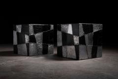 Paul Evans Paul Evans Studio Argente PE 37 Cube Tables Exceptionally Clean Pair 1970s - 4239808