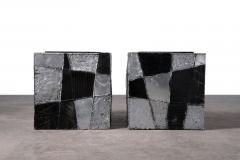 Paul Evans Paul Evans Studio Argente PE 37 Cube Tables Exceptionally Clean Pair 1970s - 4239810