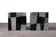 Paul Evans Paul Evans Studio Argente PE 37 Cube Tables Exceptionally Clean Pair 1970s - 4239811