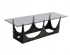 Paul Evans Paul Evans Studio Sculpted Bronze Cocktail Table Mid Century Brutalist Modern - 2721291