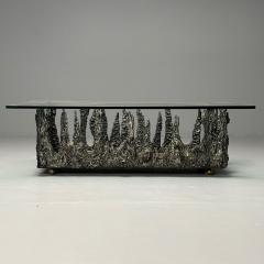 Paul Evans Paul Evans Style Brutalist Mid Century Modern Rectangular Coffee Table Wood - 3810819