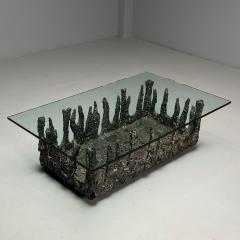 Paul Evans Paul Evans Style Brutalist Mid Century Modern Rectangular Coffee Table Wood - 3810823