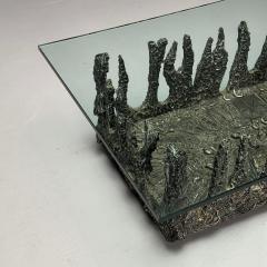 Paul Evans Paul Evans Style Brutalist Mid Century Modern Rectangular Coffee Table Wood - 3810826