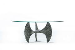 Paul Evans Paul Evans Style Brutalist Propeller Base Coffee Table Stamped 1970 - 1976929