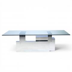 Paul Evans Paul Evans for Directional Cityscape Mid Century Chrome Dining Table - 4608648