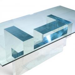 Paul Evans Paul Evans for Directional Cityscape Mid Century Chrome Dining Table - 4608652