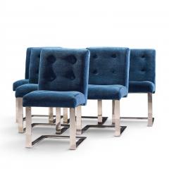 Paul Evans Paul Evans for Directional Mid Century Chrome Cantilever Dining Chair Set of 6 - 4600478