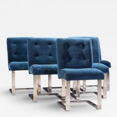 Paul Evans Paul Evans for Directional Mid Century Chrome Cantilever Dining Chair Set of 6 - 4603312
