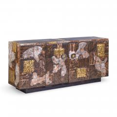 Paul Evans Paul Evans for Directional Mid Century Copper Pewter Bronze Patchwork Credenza - 4585450