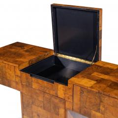 Paul Evans Paul Evans for Directional Mid Century Patchwork Burlwood T Bar Console Table - 4455471