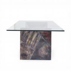 Paul Evans Paul Evans for Directional PE13 Mid Century Bronzed Steel and Glass Coffee Table - 4544785