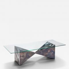 Paul Evans Paul Evans for Directional PE13 Mid Century Bronzed Steel and Glass Coffee Table - 4544850