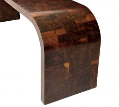 Paul Evans Phillip Lloyd Powell Paul Evans Burl Patchwork Waterfall Cityscape Console Table 1970 - 3098280