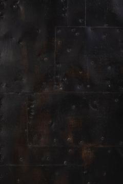 Paul Evans Phillip Lloyd Powell Paul Evans Sculpted Bronze Patchwork Steel Slate Cabinet 1968 - 4747677