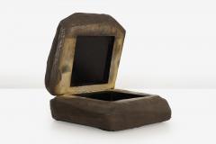 Paul Evans Phillip Lloyd Powell Rare Paul Evans Sculpted Bronze Resin Hinged Box - 3946752