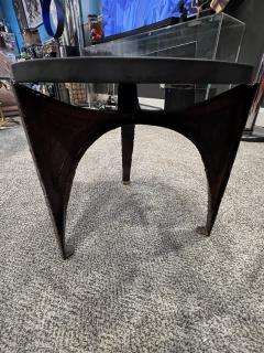 Paul Evans RARE EARLY PAUL EVANS DIMINUTIVE SLATE AND SCULPTED METAL TABLE - 2802671