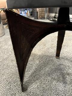 Paul Evans RARE EARLY PAUL EVANS DIMINUTIVE SLATE AND SCULPTED METAL TABLE - 2802674