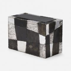 Paul Evans RARE WELDED AND PATINATED ALUMINUM ARGENTE SIDE TABLE BY PAUL EVANS - 3477357