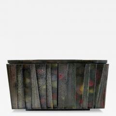 Paul Evans Rare American Modern Steel Front and Vermont Slate 2 Door Credenza Paul Evans - 4166446