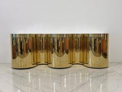 Paul Evans Rare Paul Evans Cylindrical Console Wavy Front Credenza C 1980s - 3872127