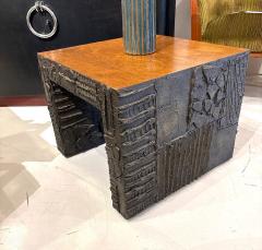 Paul Evans Rare Sculpted Bronze Side Table by Paul Evans for Directional - 4603684