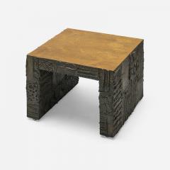 Paul Evans Rare Sculpted Bronze Side Table by Paul Evans for Directional - 4603686